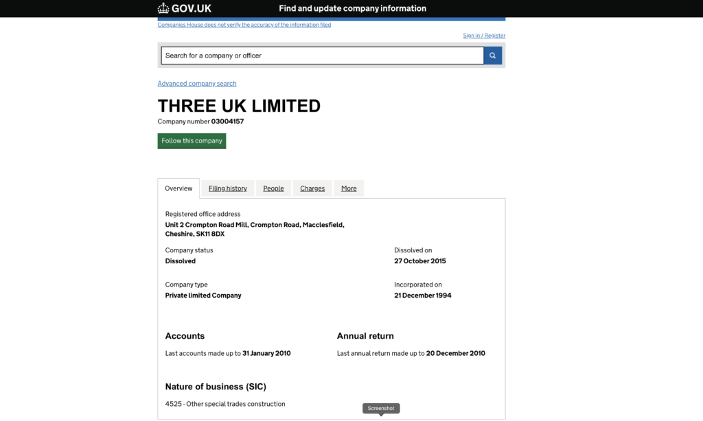 Three UK lTD